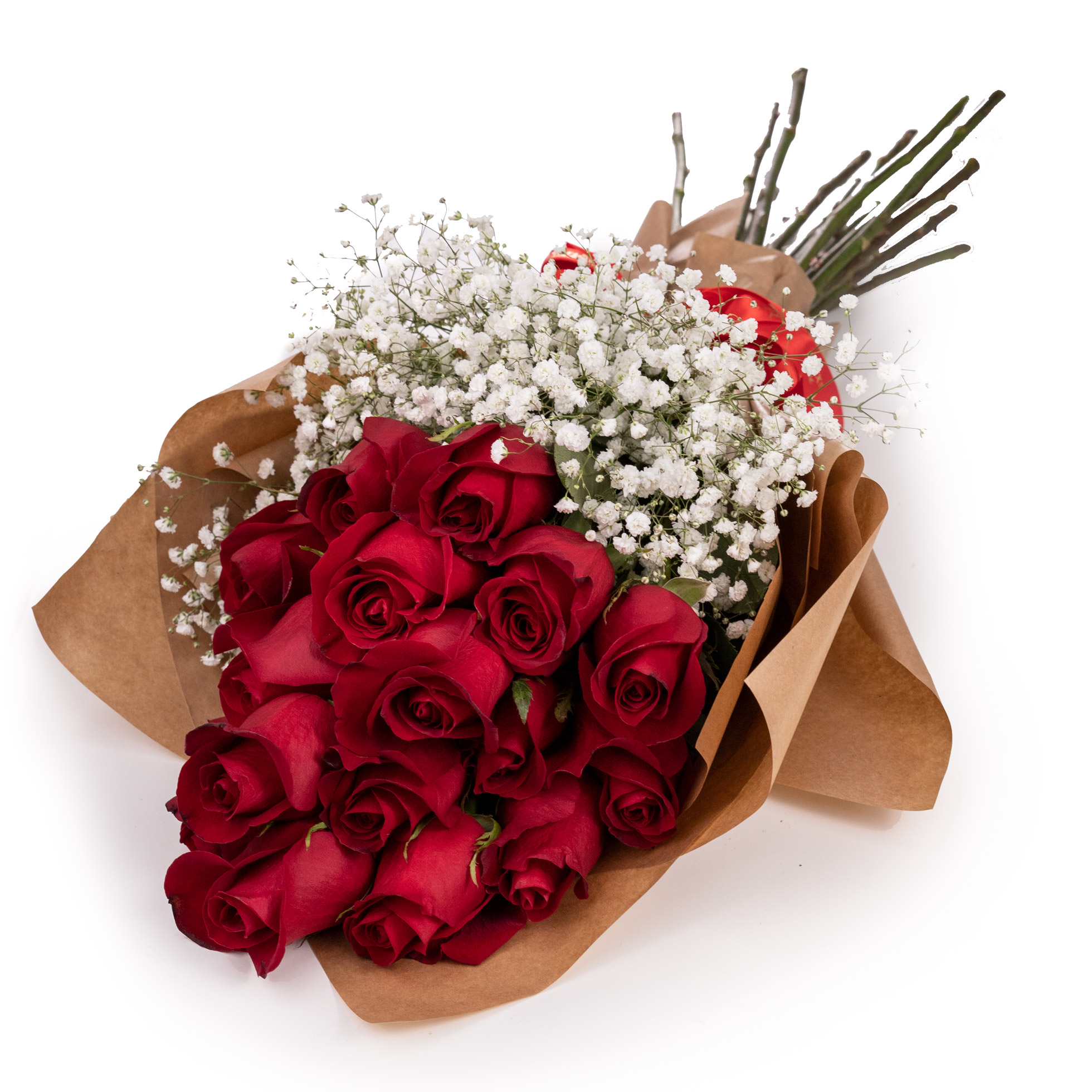 Buchet foarte romantic trandafiri rosii-Premium