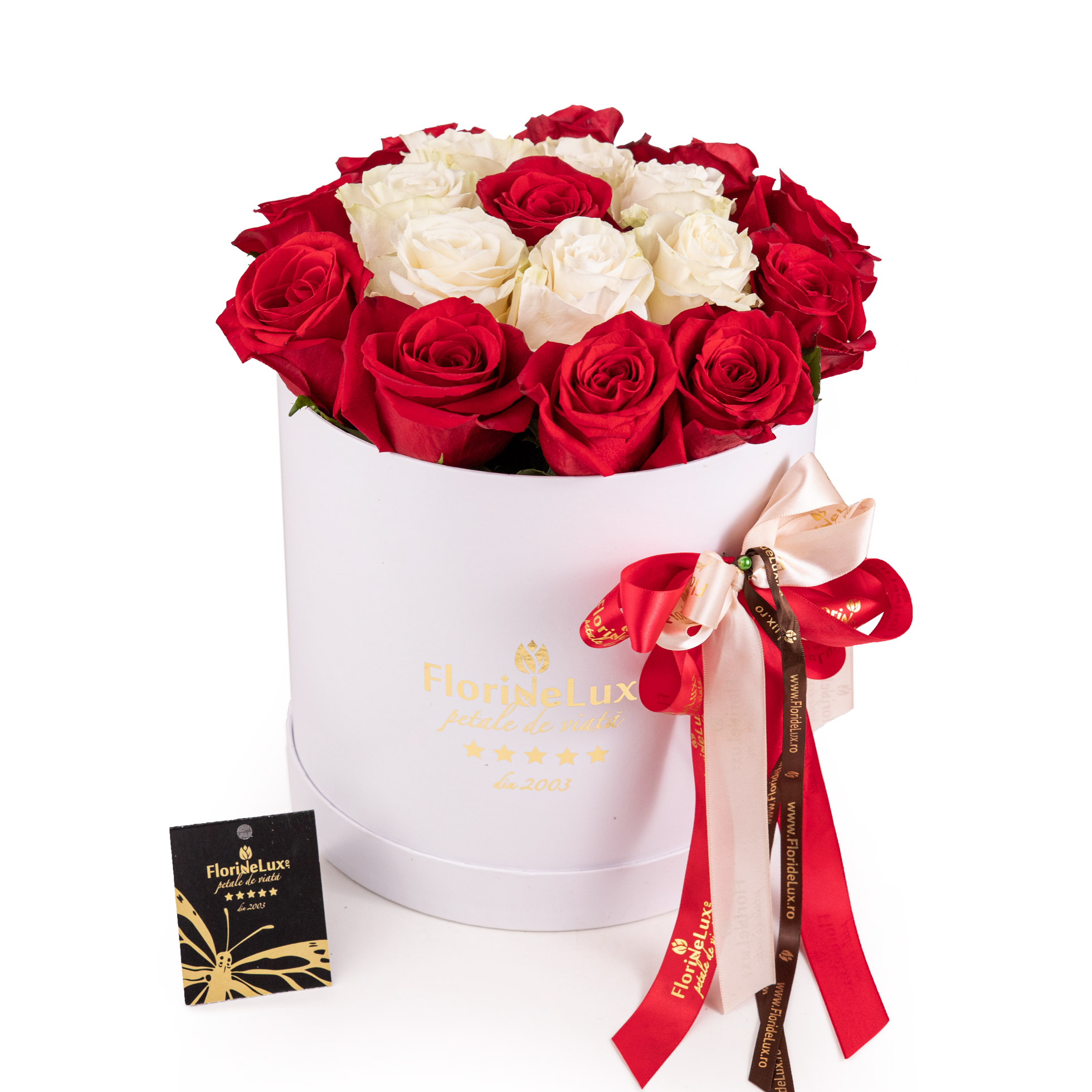 Cel mai romantic aranjament trandafiri-Premium